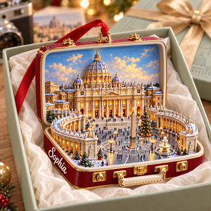 Personalized St. Peter's Basilica 3D Suitcase Christmas Ornament – Vatican City Travel Souvenir & Catholic Gift 6f91de6b-0432-414c-befb-4ca992ec3927-Vatican-City-Suitcase-Ornament-in-Gift-Box-3.png