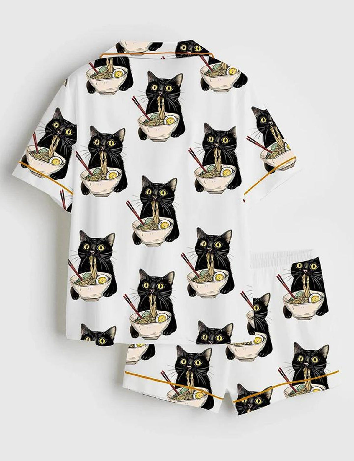 Women's Noodle Cat Short Sleeve Satin Pajama Set, Sleepwear, Cute Funny Noodle Cat Print PJs, Kawaii Summer Lounge Set for Her 6f98a647-a8f8-4ab4-bf4d-f8b70d35eb5a-il_1588xN.7137008640_nn84.jpg