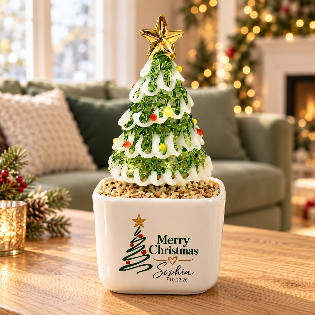 Personalized Glass Christmas Tree in Ceramic Pot, Custom Name Xmas Decor, Christmas Gift for Family, Holiday Table Centerpiece 6f9b2fb2-d179-4e5d-91e5-772474652330-banner-1.png