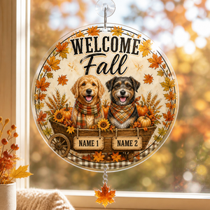 Welcome Fall Pet Portrait Garden Flag - Personalized 1 Layered Suncatcher with Charm 6fcefb07-98c6-4381-9a95-2267d03cd864.png