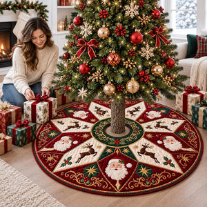 Quilted Christmas Tree Skirt, Santa Reindeer Holiday Decor 6fd1788d-47b8-40a5-a6e4-da1d0a33e412-rtgrtgtg-3-.webp