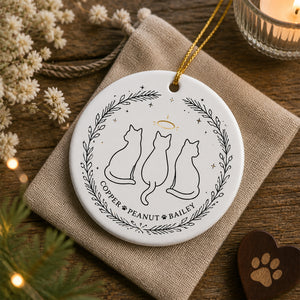 Personalized Cat Trio Memorial Ornament – Minimal Line Art Wreath - Personalized Ornament 6fdba6e7-1073-4b80-b58b-15b5ef18dfb0.jpg