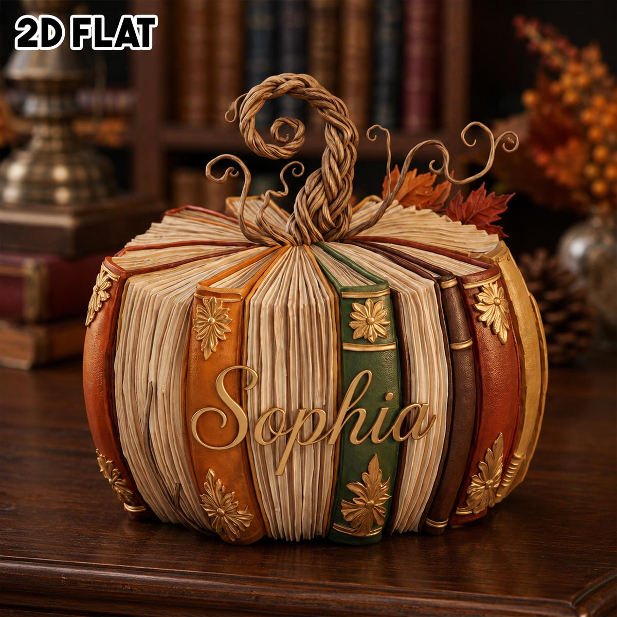 Personalized Fall Book Pumpkin Wooden Block, Custom Pumpkin Book Nook Decor for Book Lovers, Unique Librarian Gift, Book Lover Gift 6ffa2510-9eef-4f2c-88b2-04723fe89b4c-2.jpg