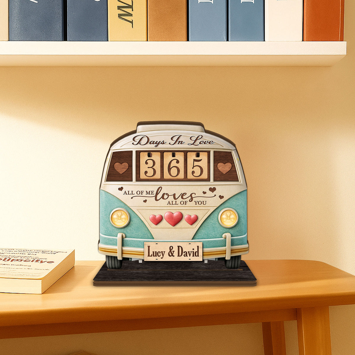 Days In Love Personalized Wooden Love Day Tracker Sign For Couple