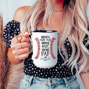 Baseball Dad - Personalized Mug - Gift For Dad, Father's Day, Birthday Gift