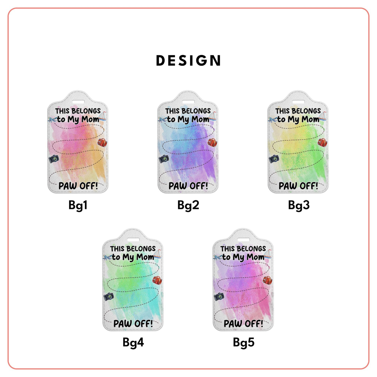 Custom Pet Luggage Tag - Personalized Pet ID Tag for Travel, Travel Gift for Dog Cat Lovers