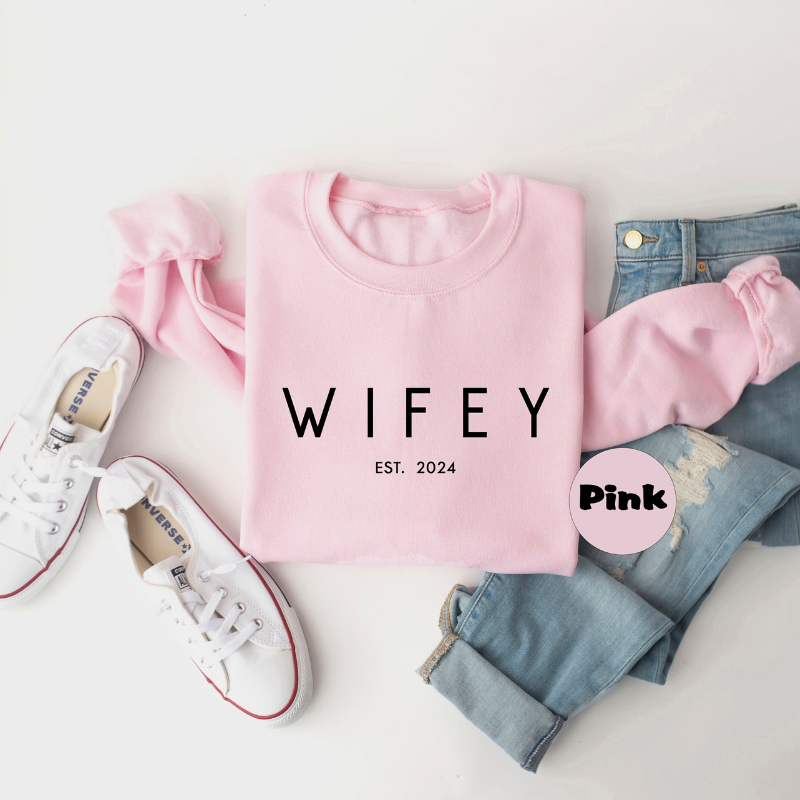 Hubby Wifey Shirt, Personalized Engagement Gift For Couple, Honeymoon Shirt