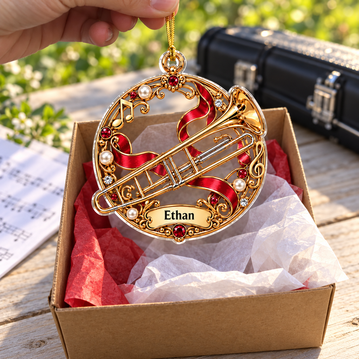 Musical Instrument Christmas - Personalized Acrylic Ornament, Gift For Hers, Hims 7011d227-a92c-4e0a-a452-c92ebcbf373a-Trombone-v-ng-Ethan-b-n-h-p-qu-5.png