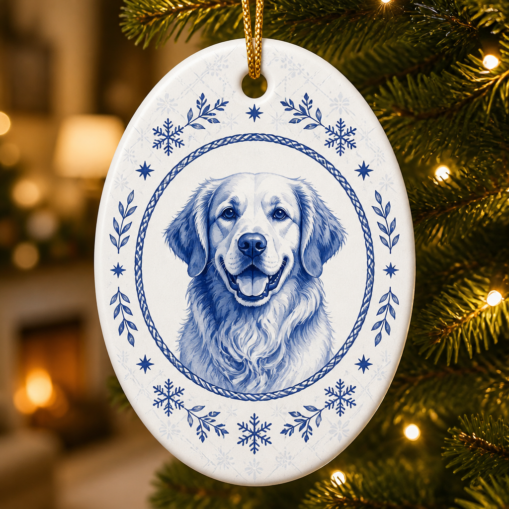 Delft Blue Custom Pet Portrait Ornament - Personalized Ornament 7020623e-0ecb-46fd-a08a-0998a0c28f38.png