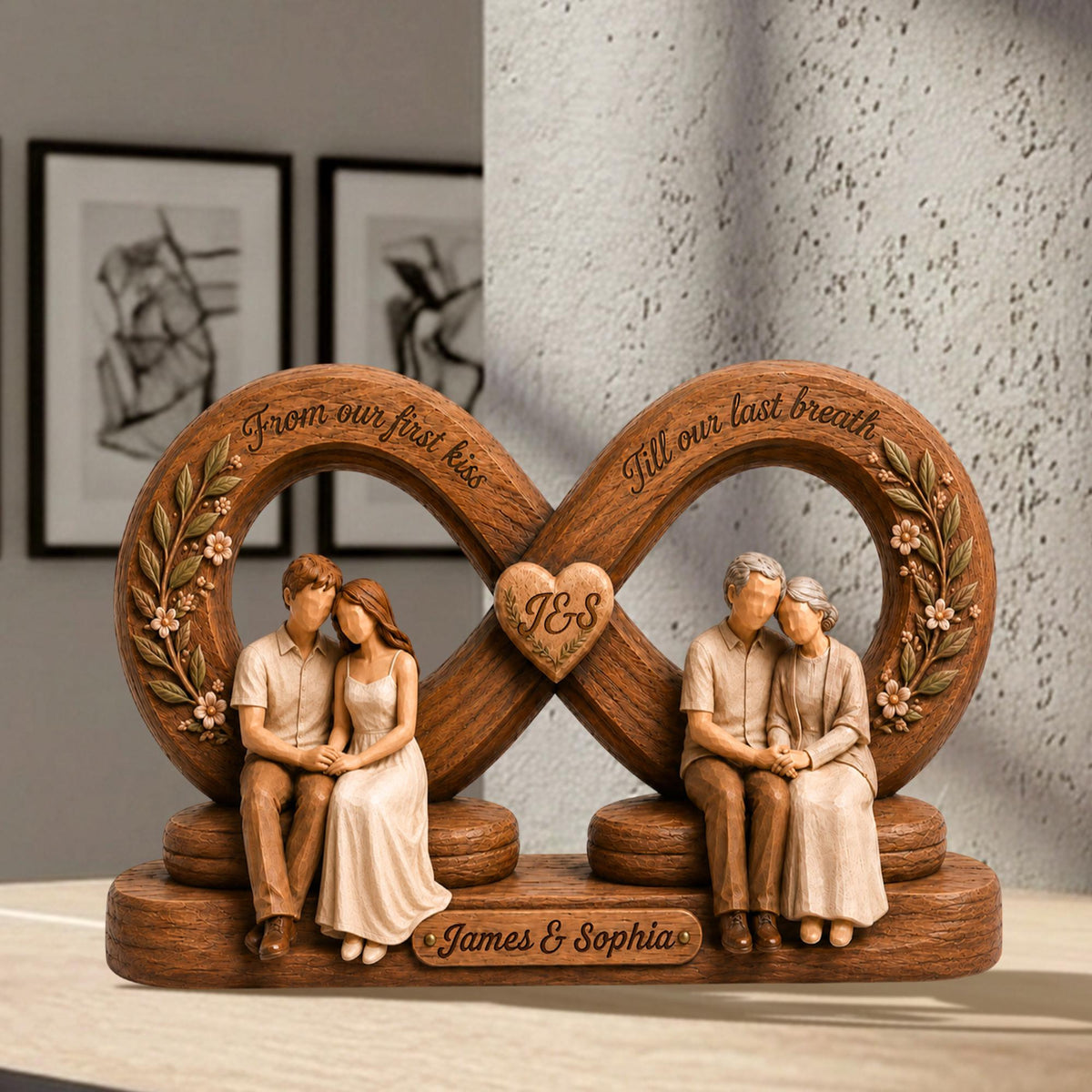 Personalized Infinity Couple Wooden Block, Custom Couple Name Sculpture Sign, Wedding Anniversary Gift, Home Decor, Couple Keepsake 7036a822-63bc-4a44-b967-b86affce61b1-2.jpg
