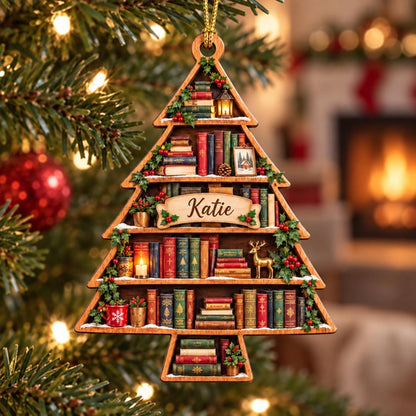 Custom Book Lover Christmas Tree Wood Ornament, Personalized Bookshelf Reader Decor 2026, Bookish Librarian Keepsake Gift 704ee96a-0606-4a4d-a4e9-e4d369b949f1-1.jpg
