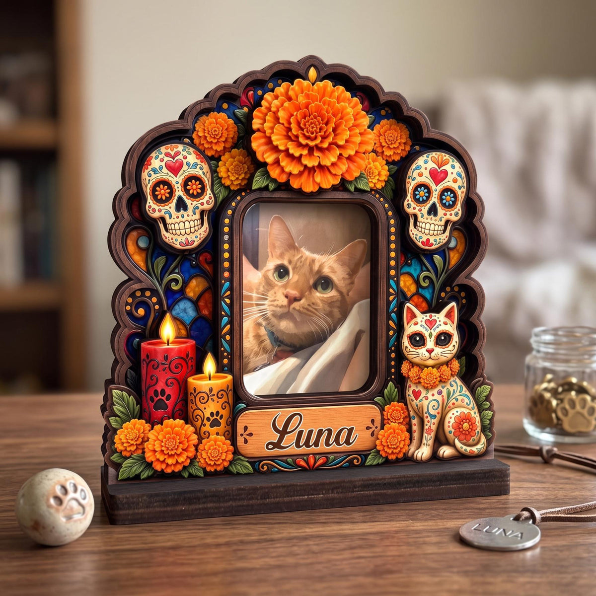 Personalized Dog Ofrenda Frame, Pet Memorial Día de Muertos Keepsake, Custom Dog Photo Nicho Altar Shrine, Day Of The Dead Gift 7066c410-fc68-4d4c-b2e5-e01dd005bc45-4.jpg