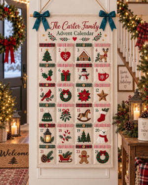 Personalized Family Advent Calendar, 24 Pocket Christmas Countdown, Custom Name Holiday Wall Hanging, Christmas Decor 706f84ec-973d-4c64-8cef-805f9da2d193-il_1588xN.8602537061_fl21.jpg