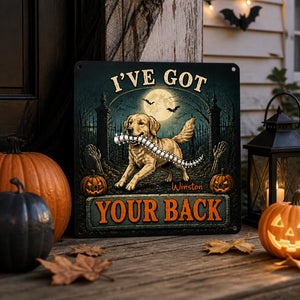 Personalized Halloween Dog Metal Sign – I've Got Your Back - Personalized Metal Sign 707090db-e81f-4868-b473-cc40823c653b.jpg