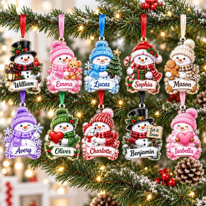 Personalized Snowman Acrylic Christmas Ornament, Custom Name Tree Decoration, Kids Stocking Stuffer, Family Holiday Keepsake 707b1534-9f6d-441d-ba84-7a9d94a0c9a7-4.webp