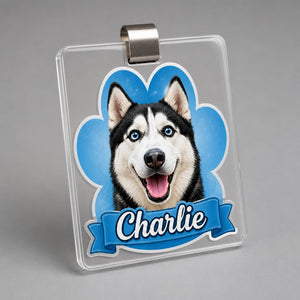 Custom Dog Portrait Car Visor Clip – Paw Badge With Name - Personalized Car Visor Clip 708bb793-7df9-475d-a174-4269640a13cf.jpg