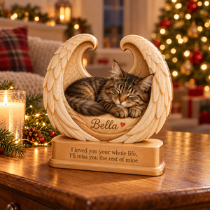 Personalized Cat Memorial Wooden Block, Custom Cat Photo Angel Wings Keepsake, Cat Loss Sympathy Gift, Pet Memorial Decor 7090b908-de52-4d1f-bff7-02b05beda287-banner-1.png