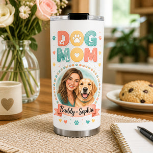 Dog Mom Custom Portrait Tumbler – Photo-to-Watercolor with Names - Personalized Tumbler 70a20a6a-23df-47ae-9554-e600b9f85be6.jpg