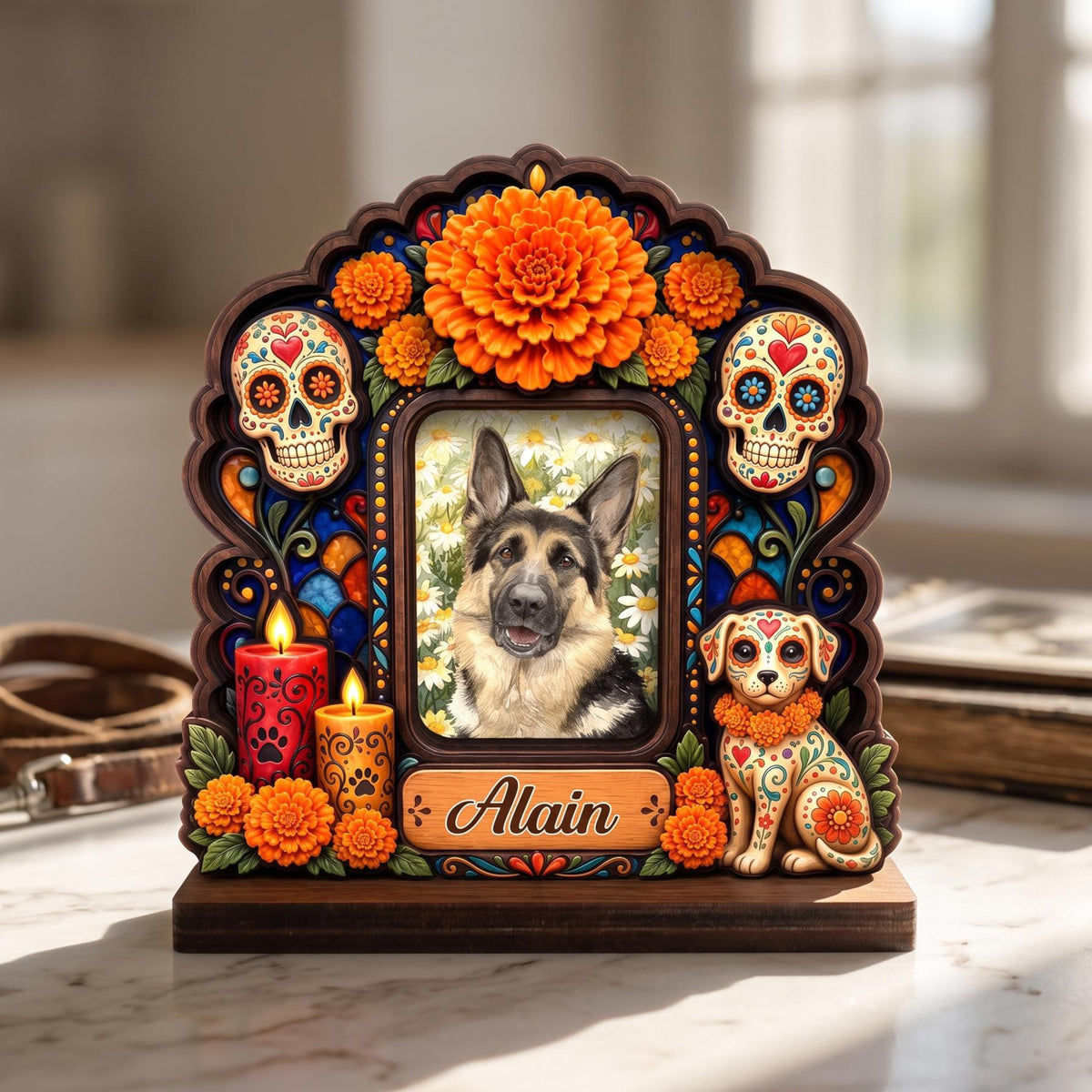 Personalized Dog Ofrenda Frame, Pet Memorial Día de Muertos Keepsake, Custom Dog Photo Nicho Altar Shrine, Day Of The Dead Gift 70ab86df-06c9-4143-8285-3741af584808-2.jpg