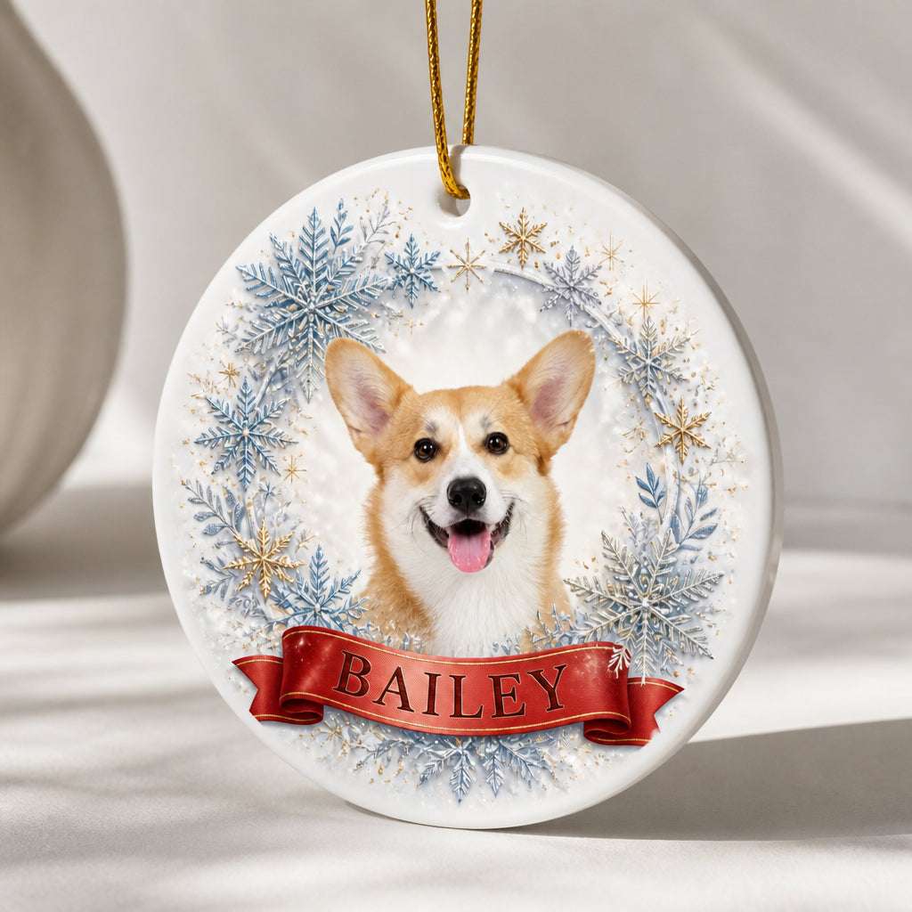 Snowflake Wreath Pet Photo Name Ornament - Personalized Ornament 70cb017b-6531-4641-8655-39e820866f1d.jpg
