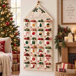 Personalized Christmas Advent Calendar with 24 Pockets, Custom Name Fabric Countdown Wall Hanging, Kids Holiday Organizer, Reusable Christma 70cda152-7ef4-421f-a499-21f9e26f5c8c-il_1588xN.8615405781_qb0d.jpg