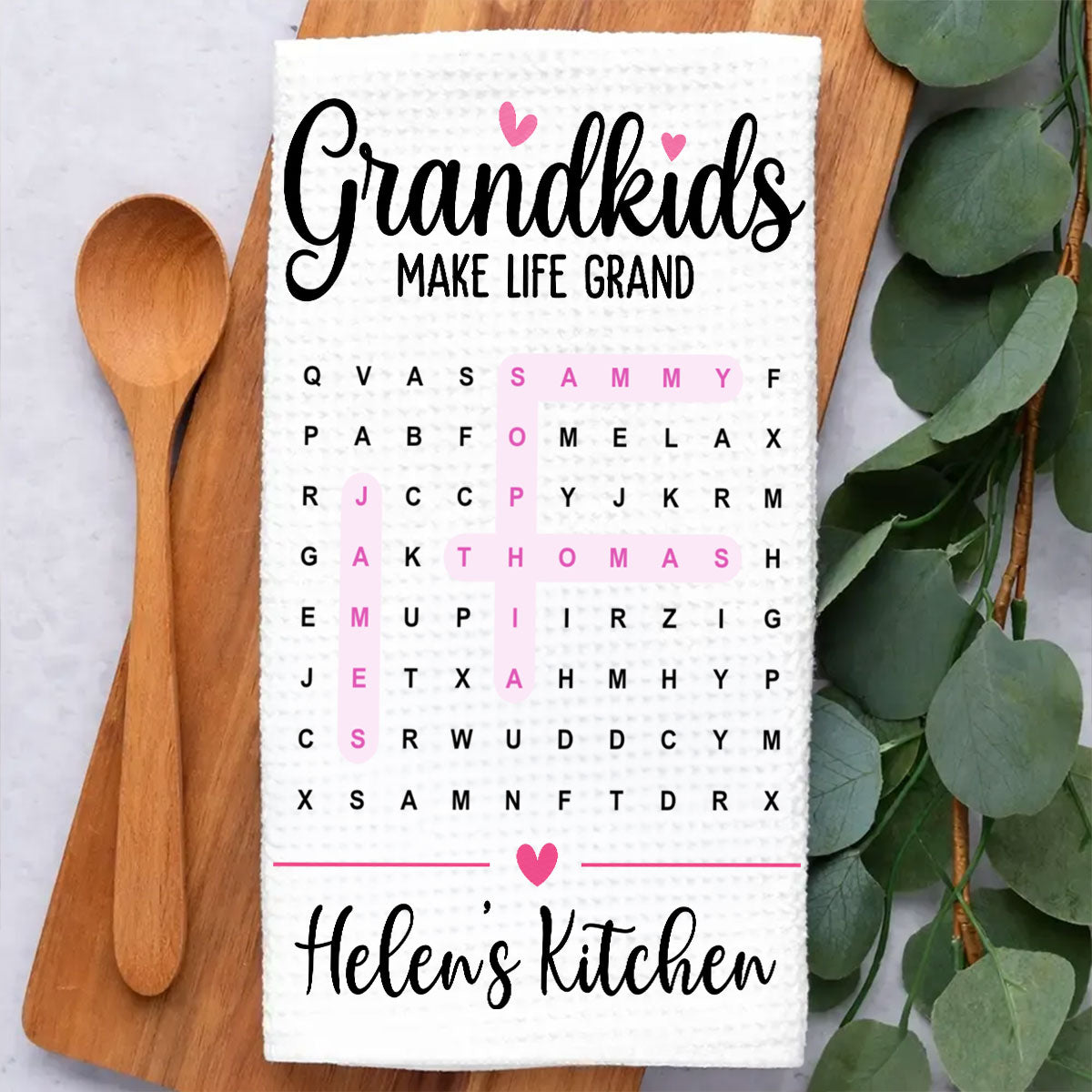 Grandma's Favorite People Word Search Puzzle - Personalized Name Waffle Weave Kitchen Towel, Housewarming Gift 70f42cbc-4a52-4e13-ba01-25ebc733c55c-2-9-.jpg