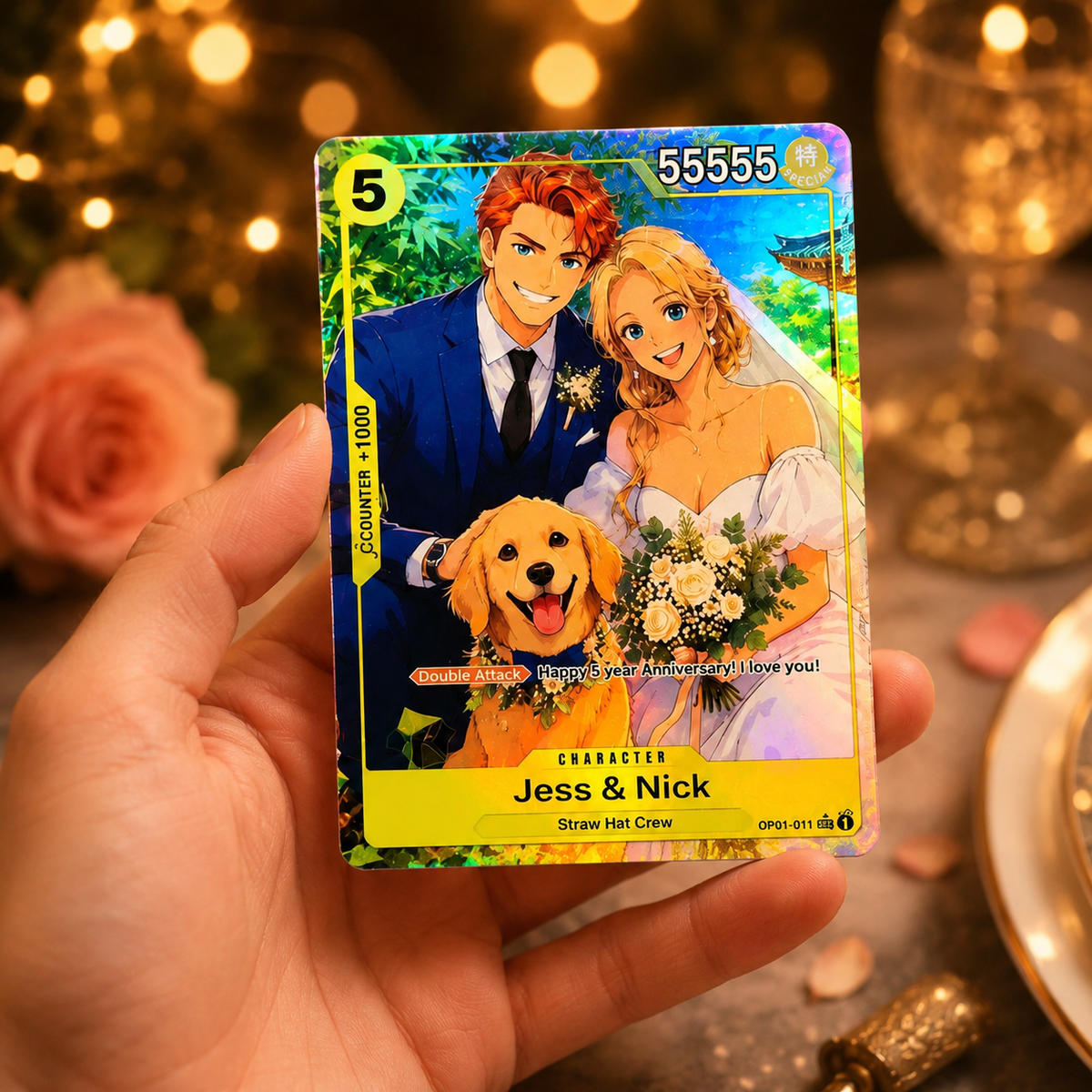Personalized Anime Couple & Pet Wedding Trading Card – Custom Anniversary Keepsake 70fae625-226e-4f27-9db1-8fecc676cc74-banner-3.png