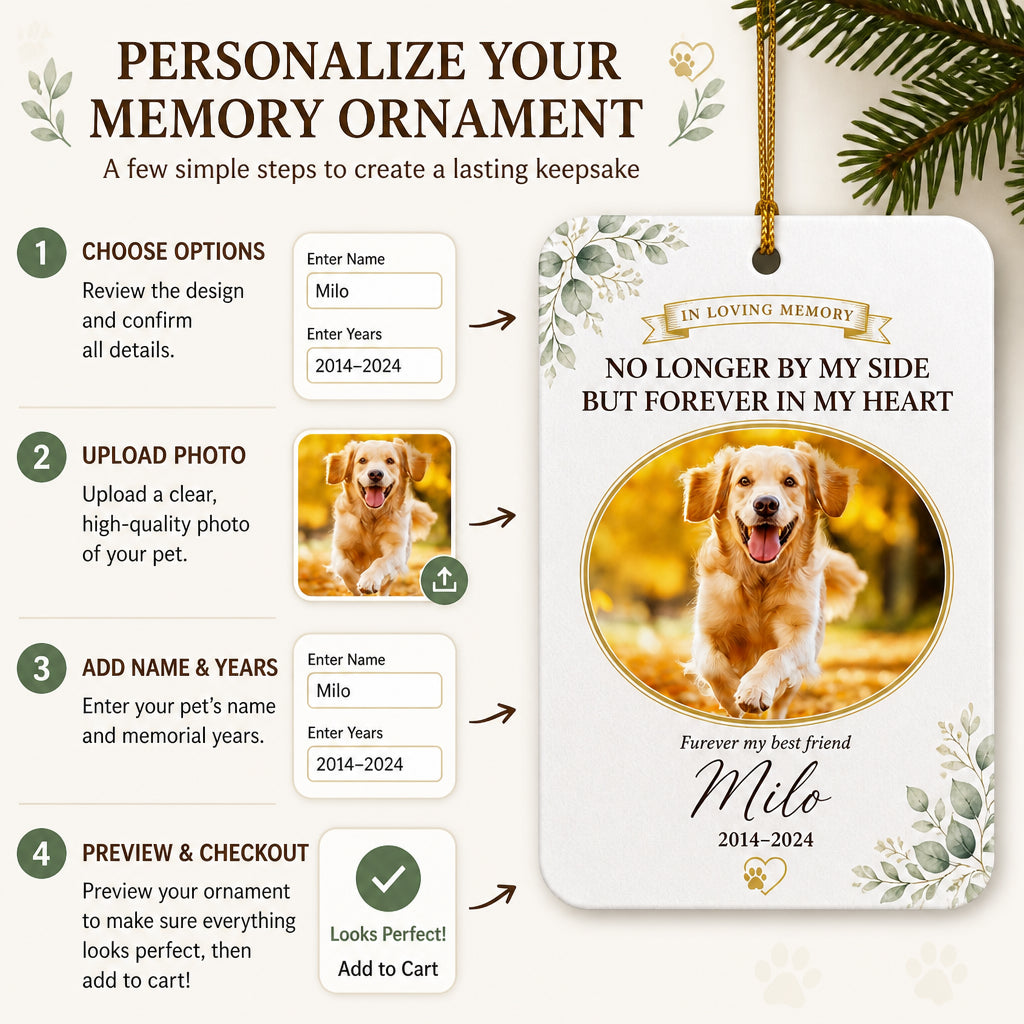 Pet Memorial Photo Ornament - Forever In My Heart - Personalized Aluminum Ornament 70ff7d4a-cd44-4aa0-9c5c-64f5dec4fb8d.jpg