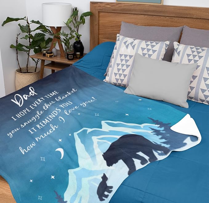 I Hope Every Time You Snuggle This Blanket - Perfect Fathers Day, Birthday or Any Day Gift from Daughter, Son or Kids
