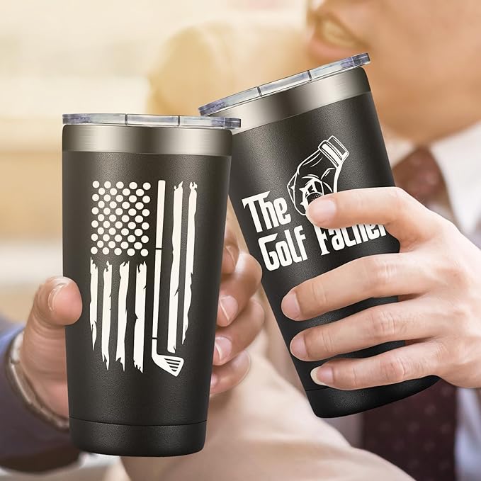 Gifts for Dad - Golf Gifts for Men - Fathers Day Gift Dad, Husband, Golfers, Golfing Lovers - The Golf Father Tumbler Mug