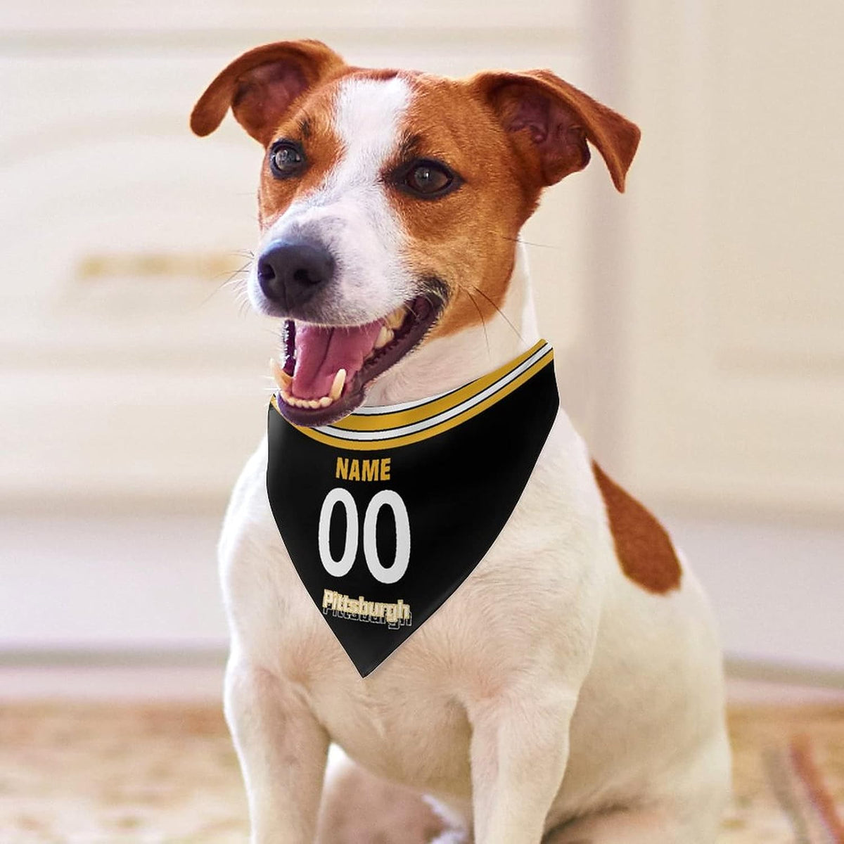 Pitsburgh Custom Dog Bandana Pet Gear Select Any Name Any Number Gifts for Dogs Cats