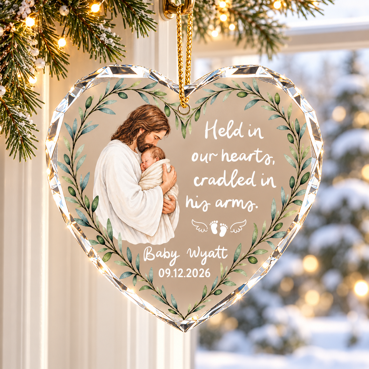 Personalized Miscarriage Christmas Ornament Keepsake, Jesus Holding Baby Ornament, Infant Memorial Gift for Parents, Stillborn Remembrance 7105d257-af53-46c0-a7e0-37e3d8af3834-banner-1.png