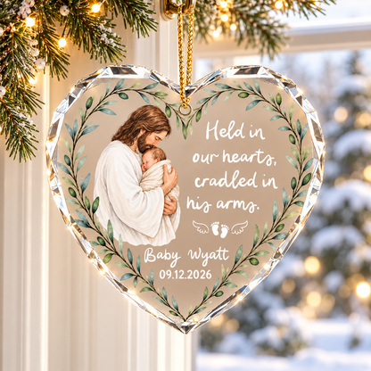 Personalized Miscarriage Christmas Ornament Keepsake, Jesus Holding Baby Ornament, Infant Memorial Gift for Parents, Stillborn Remembrance 7105d257-af53-46c0-a7e0-37e3d8af3834-banner-1.png