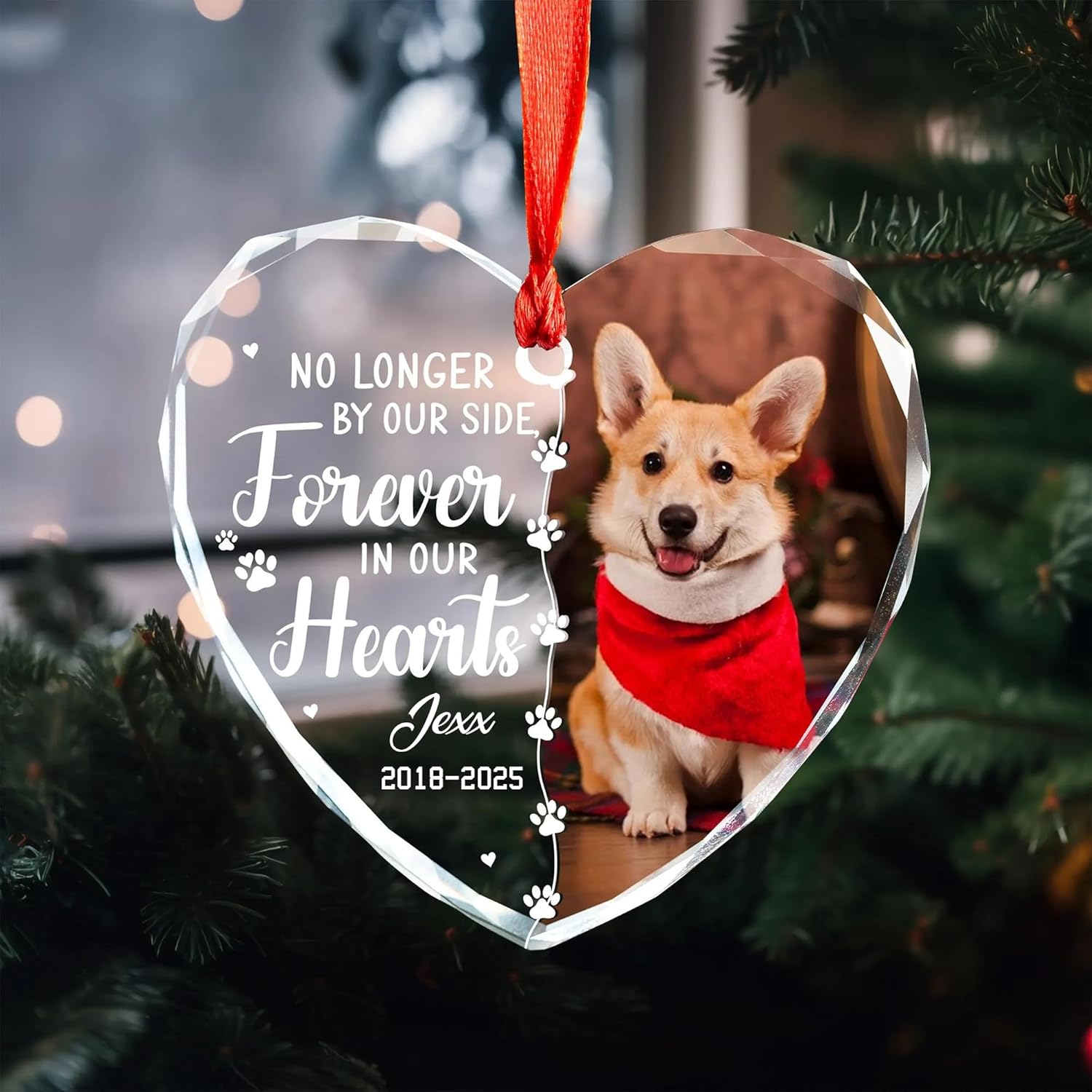 Custom Dog Christmas Ornament, Personalized Pet Keepsake, Customized Holiday Tree Decoration, Gift for Dog Lovers