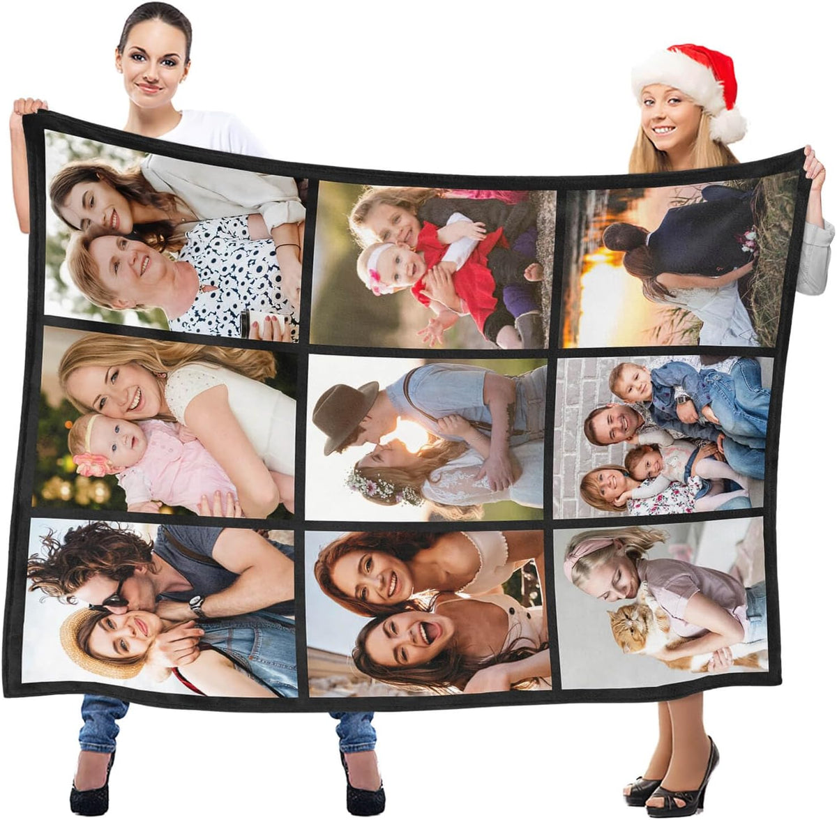 Custom Blanket with Photo, Personalized Blanket, Customized Photo Blankets, Customizable Picture Blankets, Anniversary Couple Gifts for Women Men Her Him, Mothers Day Blanket Gifts for Mom