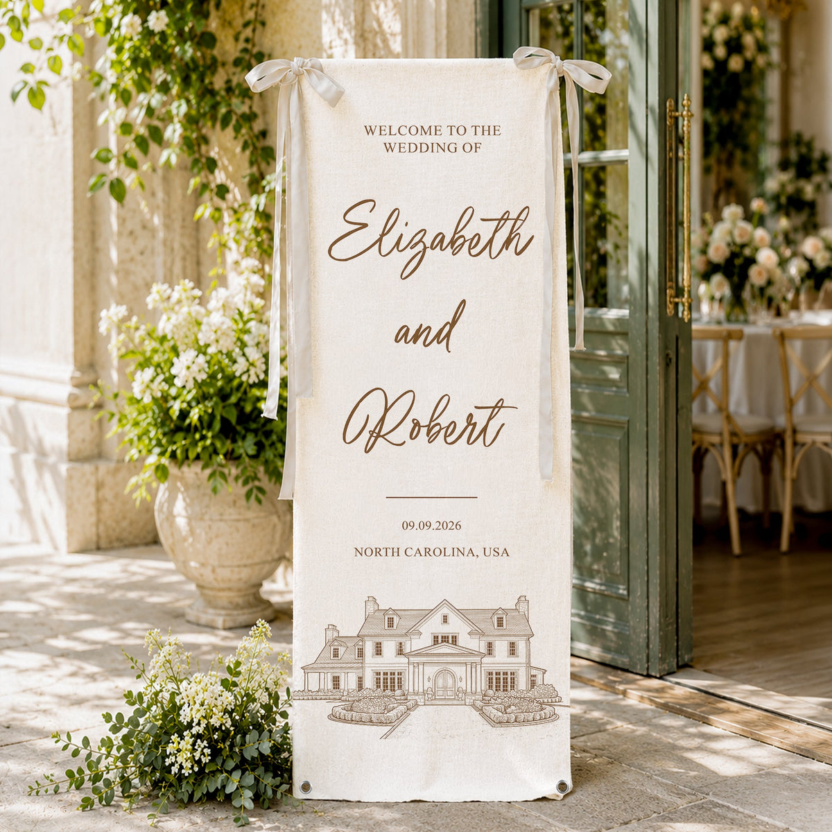 Custom Photo Wedding Venue Sketch Illustration  - Personalized Welcome Sign - Wedding Decoration 710f3856-4887-4a26-b4a8-0b3bfca41826-4.jpg