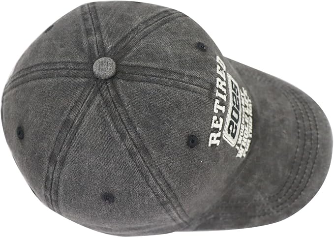 Retired 2025 I Worked My Whole Life for This Hat for Men Women, Adjustable Embroidered Retirement Baseball Cap