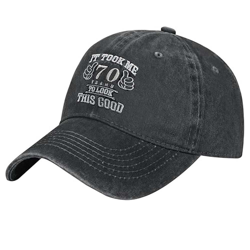 70th Birthday Gifts for Men, It Took Me 70 Years to Look This Good Vintage Embroidered Baseball Cap 1955 Hat 1945 - 1985 Adjustable Cotton Birthday