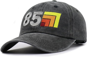 40th 50th 60th 70th 80th 90th Hats for Men Women,Vintage Adjustable Cotton Embroidered Baseball Cap