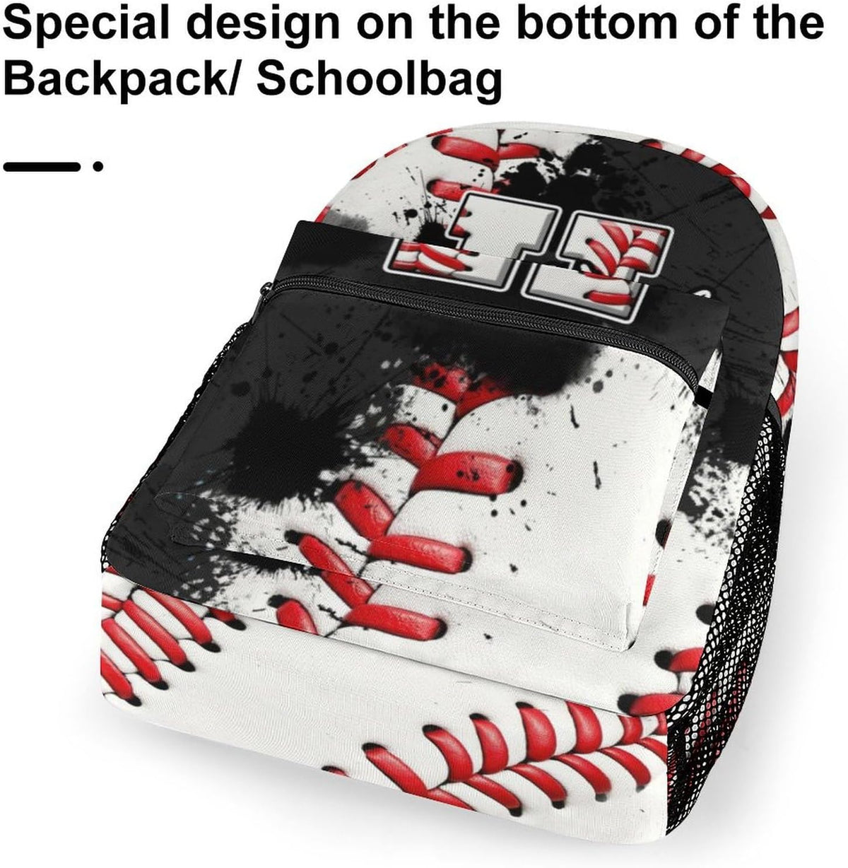 Custom Baseball Backpack for Boys Kids Personalized Initial School Bookbag with Name Customized Sports Schoolbag for Kindergarten Elementary Primary Senior Middle