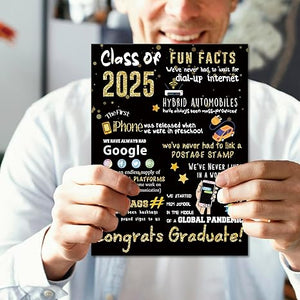 Graduation or Congratulations Card, Graduation 2025 Party Decorations for Her Him, Large Graduation Card for Men Women, Graduation Gifts Friends