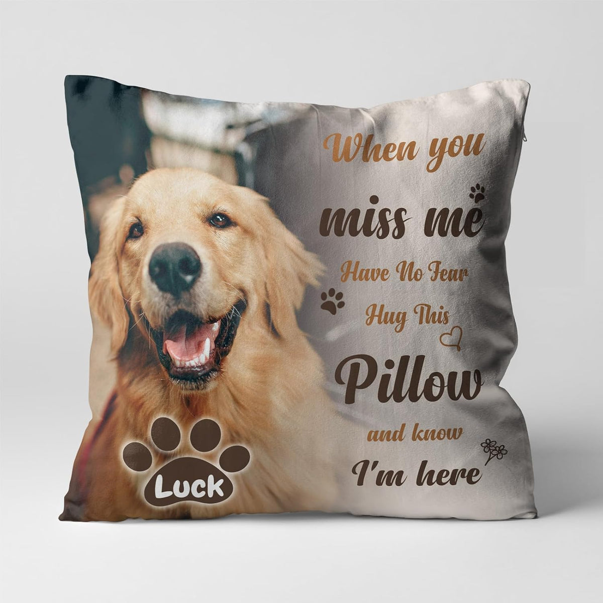 Custom Pet Memorial Throw Pillow with Photo, Personalized Sympathy Gifts for Dog Cat Loss, Pet Memorial Gifts for Pet Loss, Birthday, Christmas