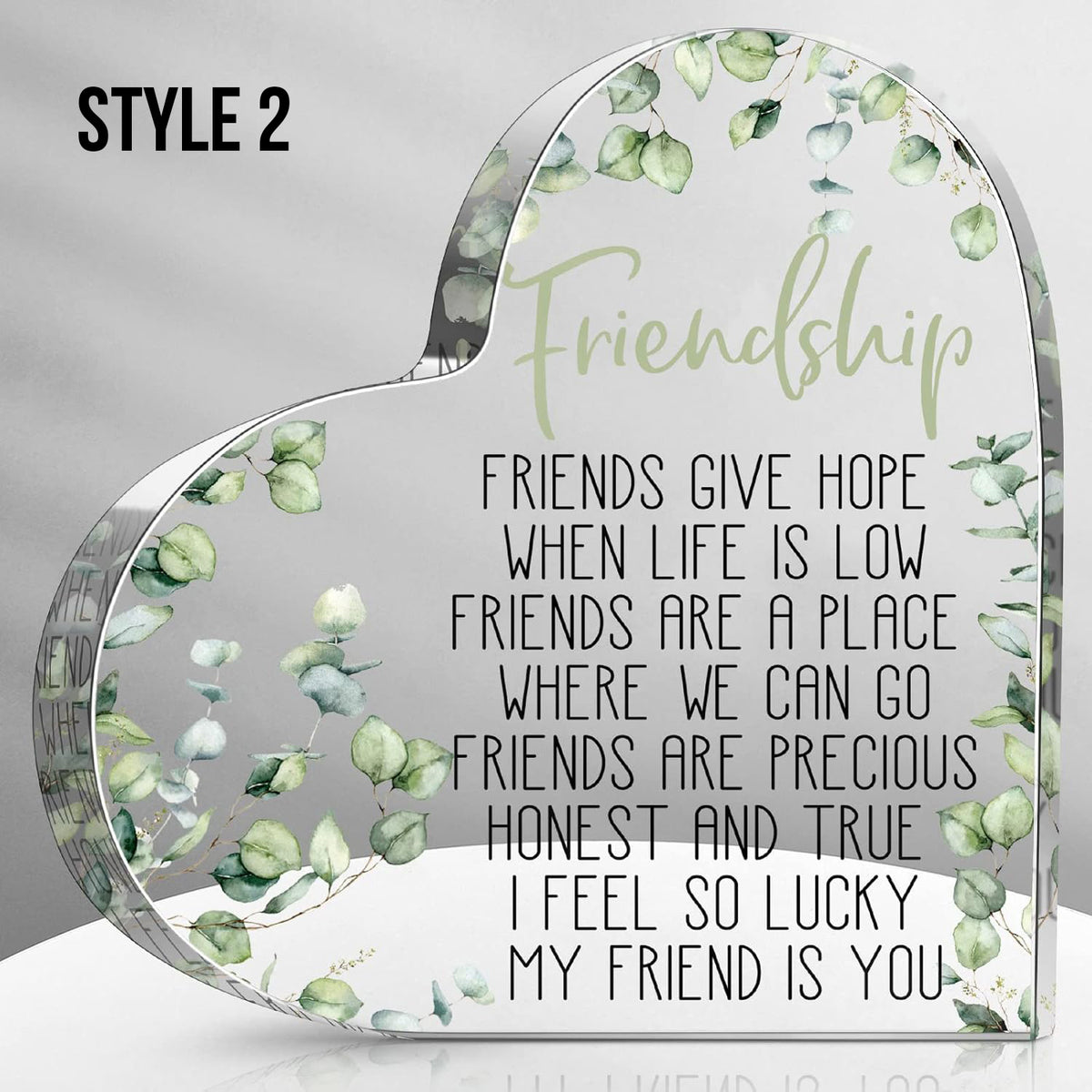 Gift for Friend Friendship Women Friend Friendship Birthday Cheer up Gift Acrylic Heart Butterfly Keepsake Paperweight for Home Office Table Shelf