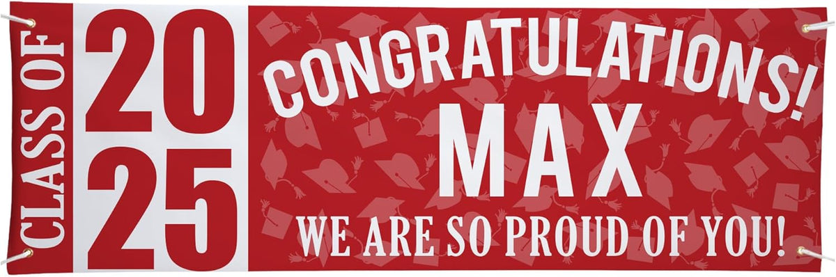 Let's Make Memories Personalized Graduation Banner Class of 2025 - Graduation Party Decorations - Congratulations Banner - Indoor/Outdoor Vinyl - Best in Class