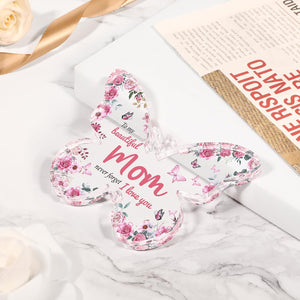 Mothers Day Gifts for Mom from Daughter Son: Unique Mom Birthday Gifts, Butterfly-Shaped Acrylic Keepsake Decorations,  Christmas Presents Ideas for Love Mom Grandma Wife