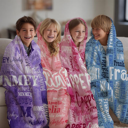 Custom Name Blankets Personalized Baby Aldults Blanket Customized Blanket with Name Text Monogrammed for Adult Kid Birthday