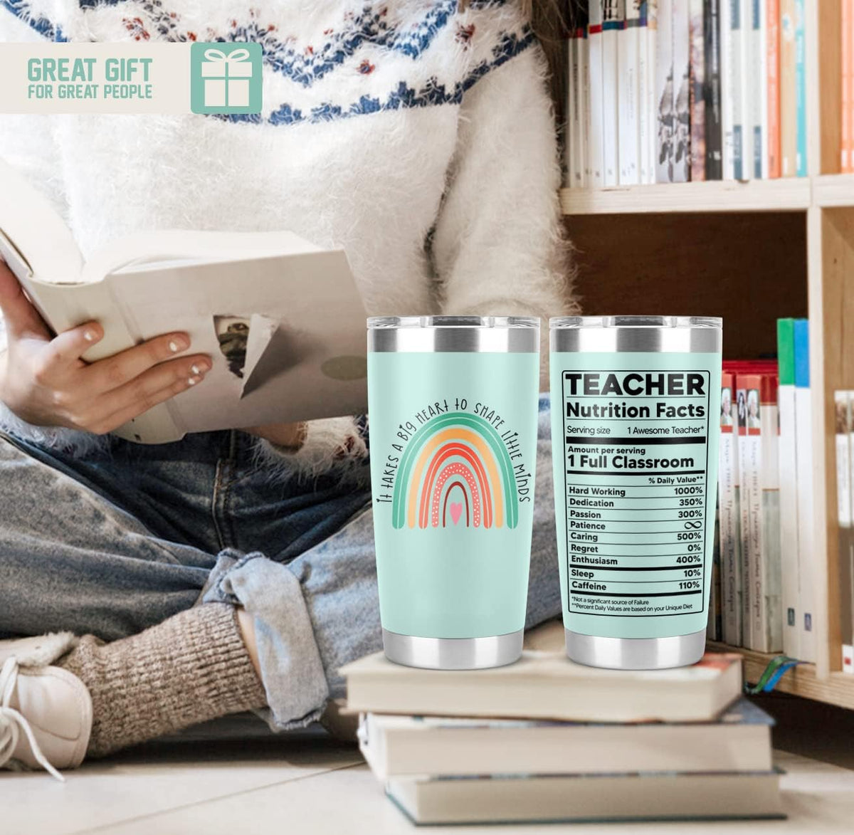 Teacher Appreciation for Women, Men - Teacher Day Gifts, Back to School, Birthday Gifts Idea, Appreciation Week - Tumbler Cup Mug