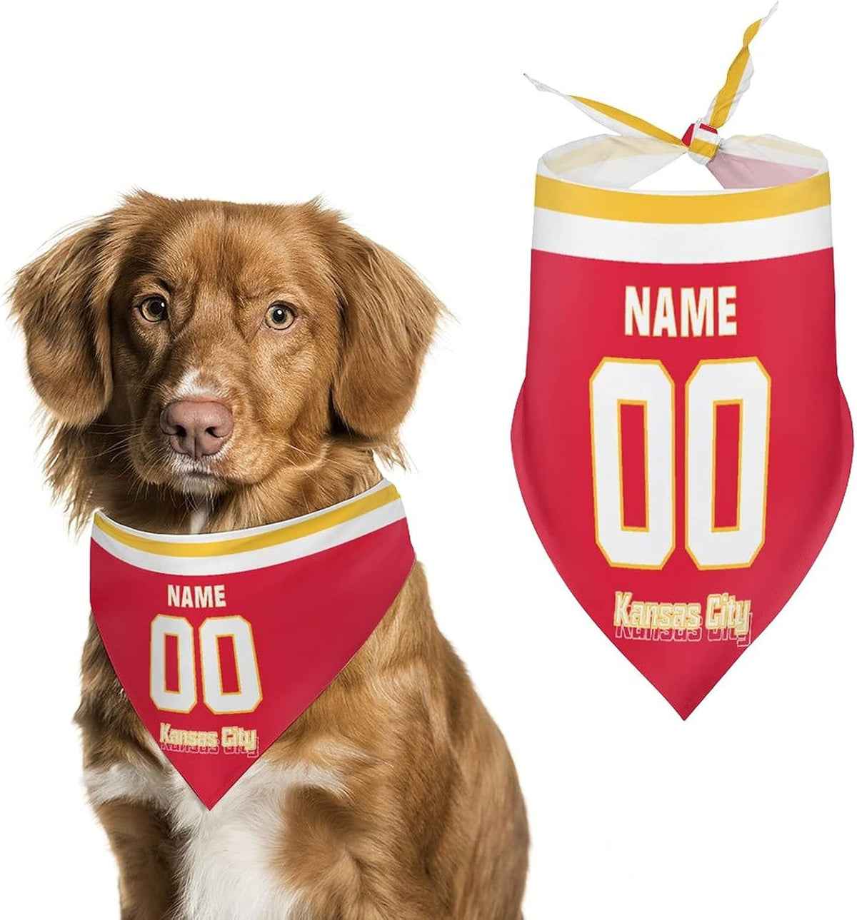 Kansas Custom Dog Bandana Pet Gear Select Any Name Any Number Gifts for Dogs Cats