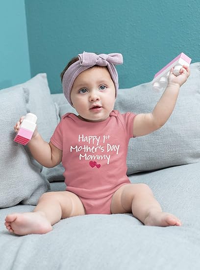 First mothers day baby boy girl outfit happy 1st mother's day mommy bodysuit gifts personalized gift for baby