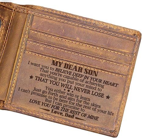 Wallet for Men - Unique Father & Son Gifts for Christmas, Birthdays, Anniversaries & Graduations